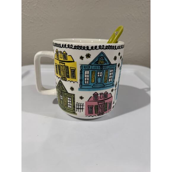 New Orleans Shotgun House Mug and Spoon - Picture 2 of 8
